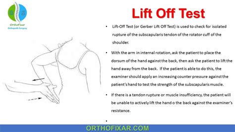 shoulder tendon lift off test